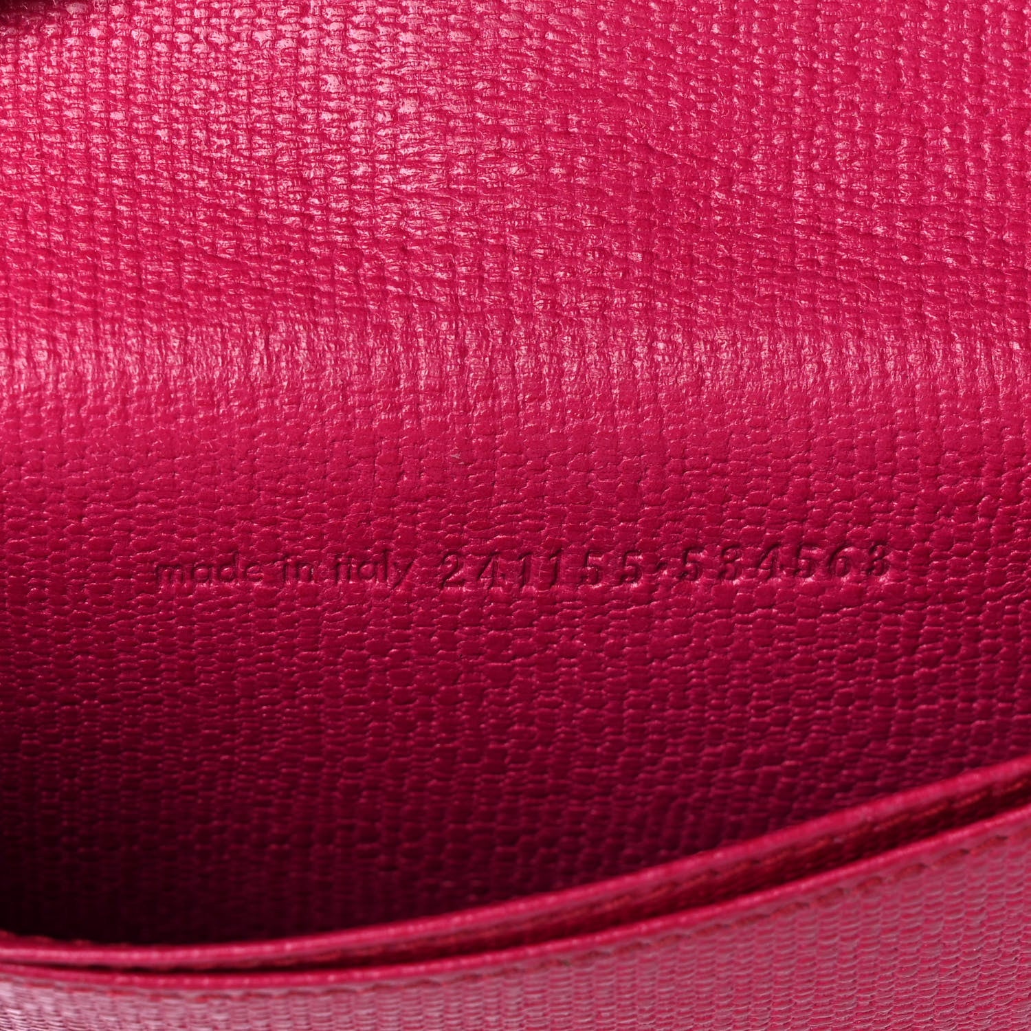 Saint Laurent Textured Calfskin Y Card Holder Fuchsia 6 of 10
