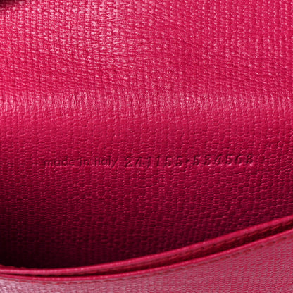 Saint Laurent Textured Calfskin Y Card Holder Fuchsia 6 of 10