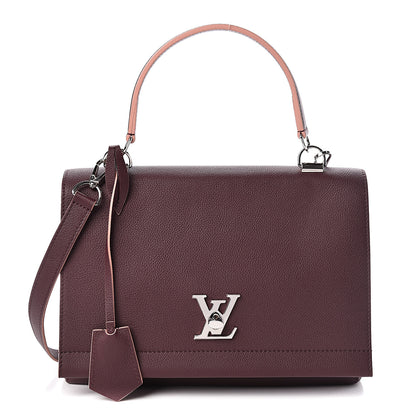Louis Vuitton Soft Calfskin Lockme II Top Handle Prune 1 of 9