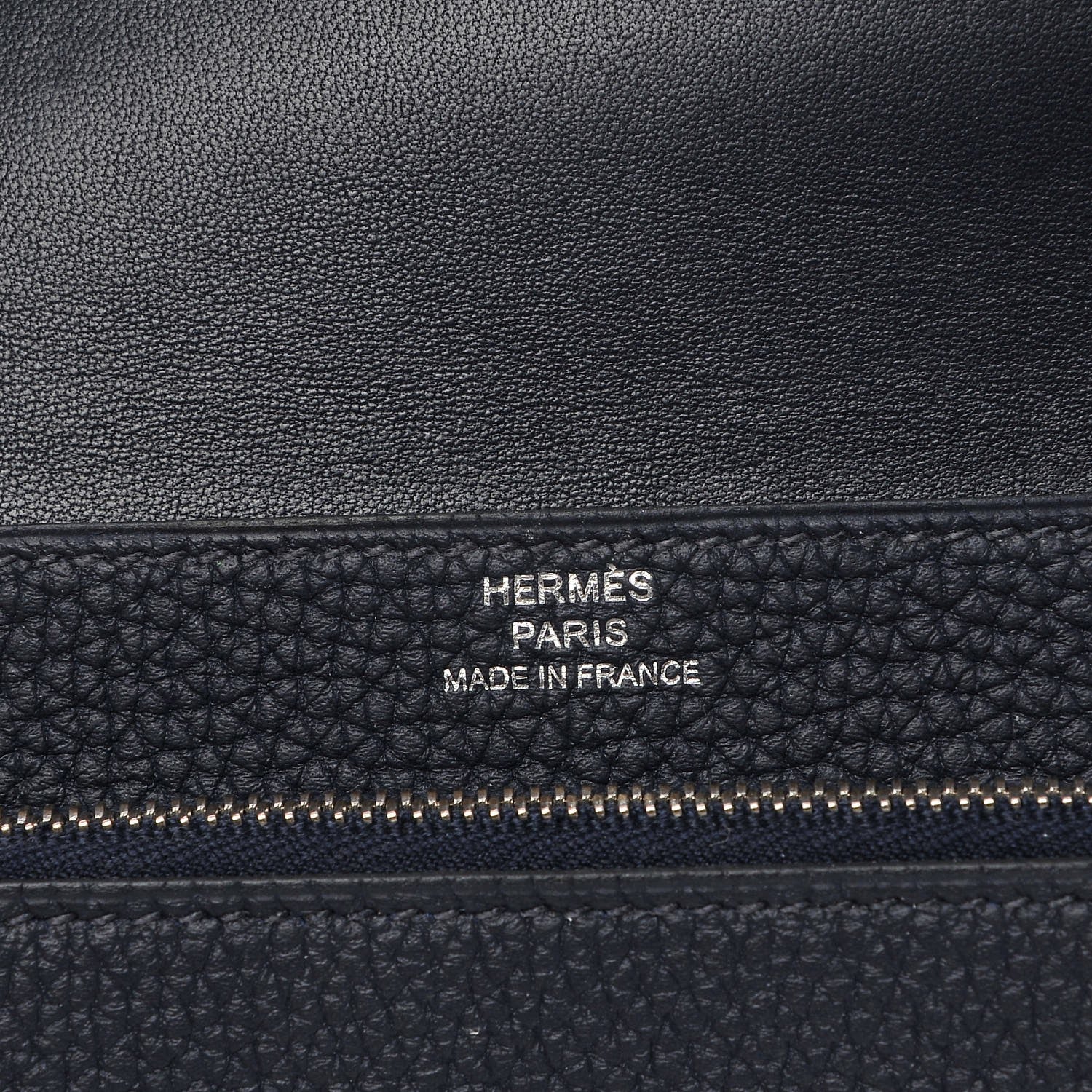 Hermes Togo Dogon Compact Wallet Bleu Nuit 6 of 7