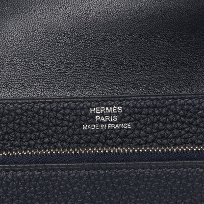 Hermes Togo Dogon Compact Wallet Bleu Nuit 6 of 7