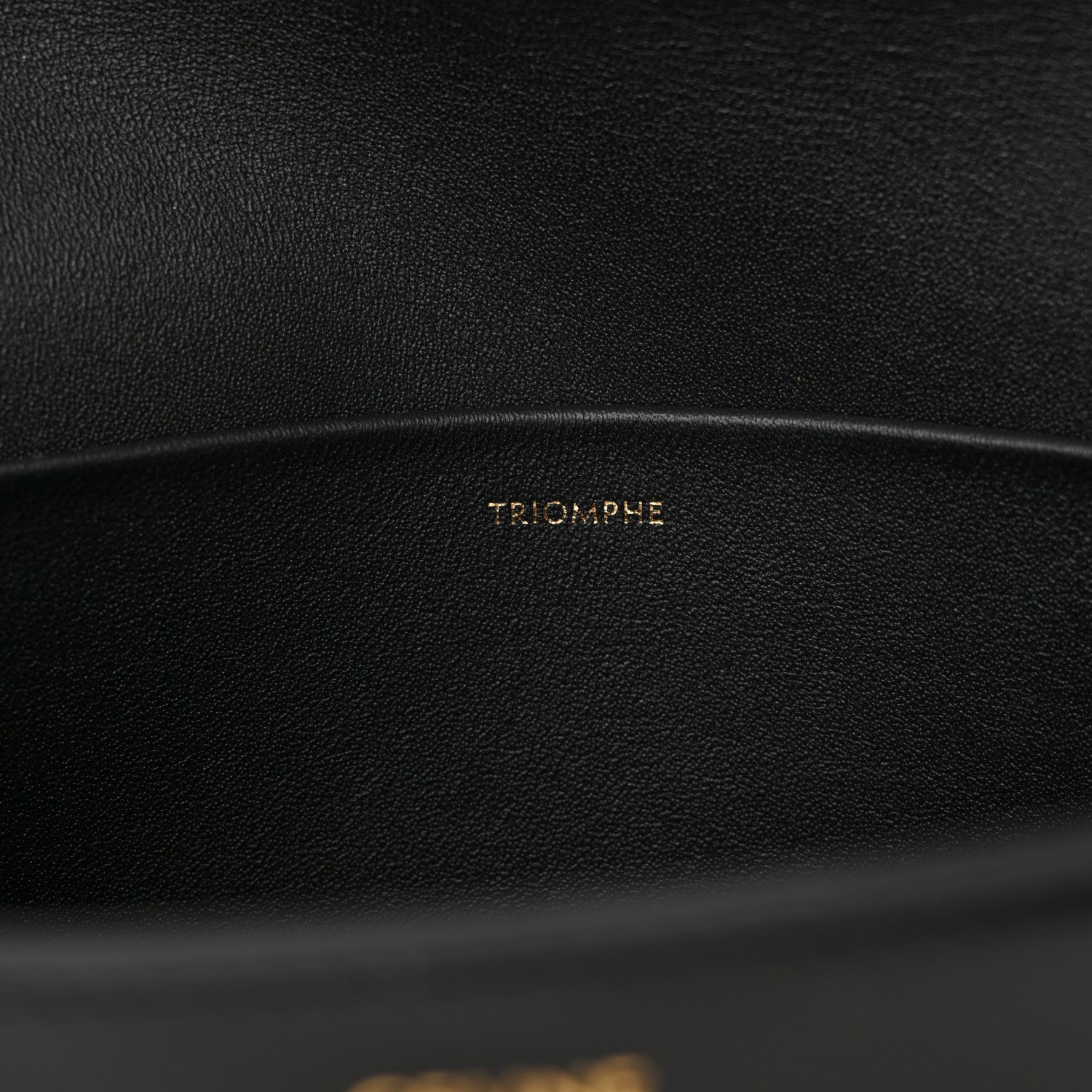 Celine Shiny Calfskin Triomphe Shoulder Bag Black 7 of 11