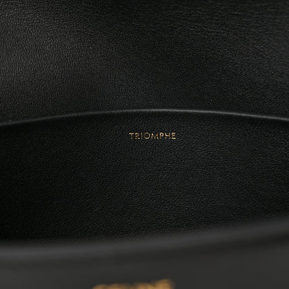 Celine Shiny Calfskin Triomphe Shoulder Bag Black 7 of 11