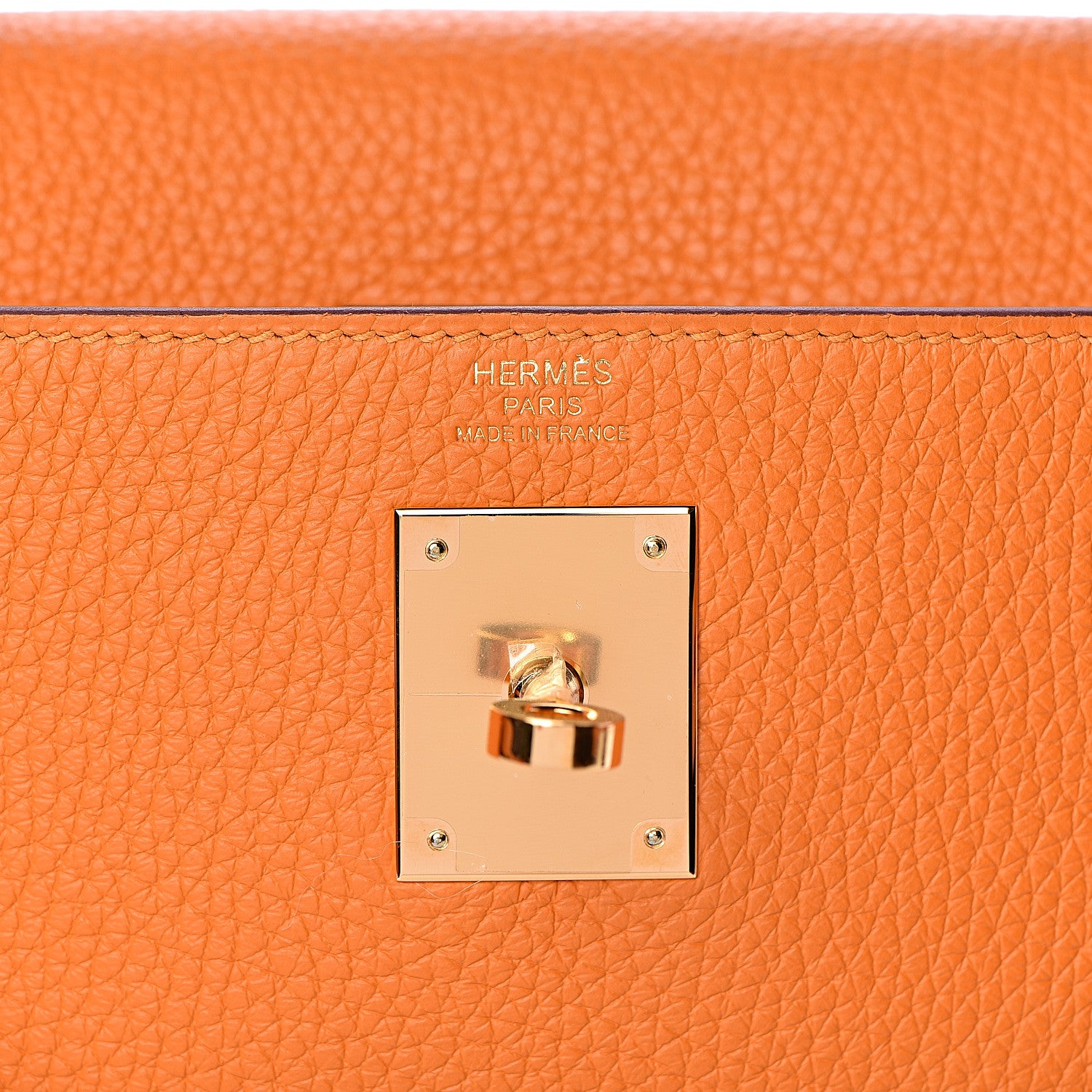 Hermes Taurillon Clemence Kelly Retourne 28 Abricot 6 of 38