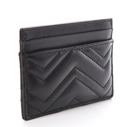 Gucci Calfskin Matelasse GG Marmont Card Holder Black 2 of 5