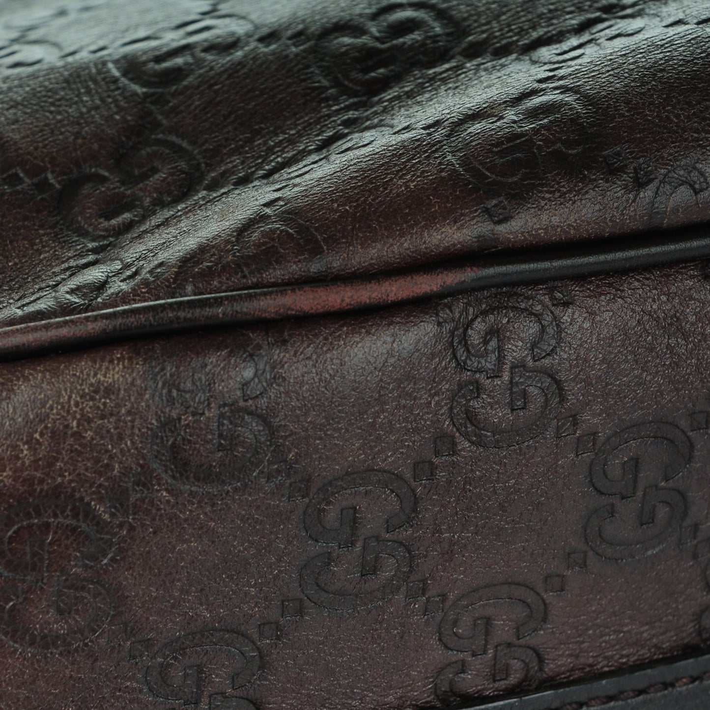 Guccissima Medium GG Twins Hobo Dark Brown