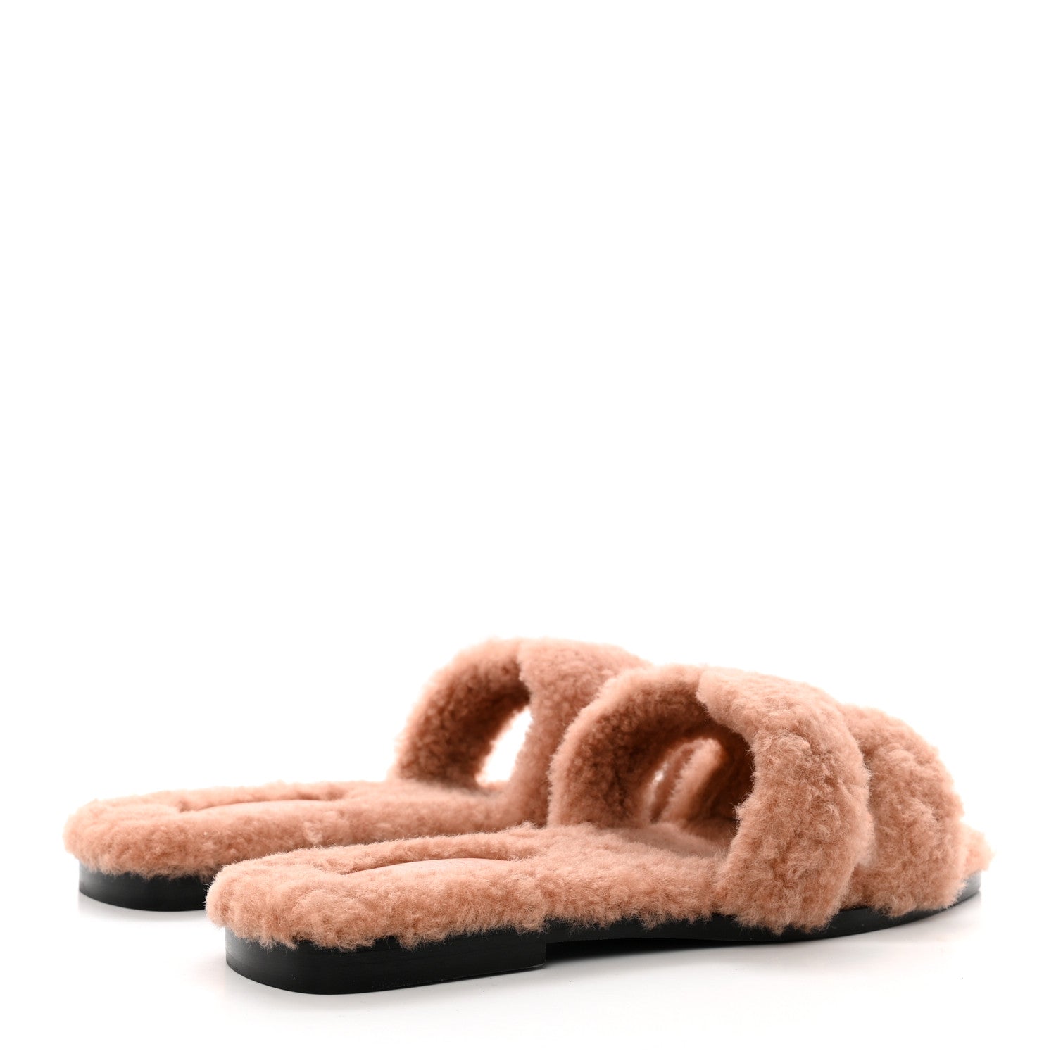 Hermes Woolskin Oran Sandals 37 Rose Aube 4 of 8