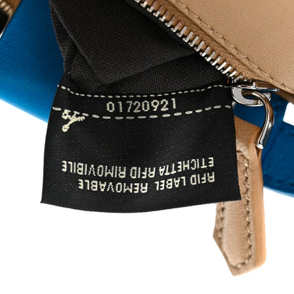 Fendi Nappa Colorblock Mini Peekaboo Iconic Satchel Blue Royal Papavero Cuoio 8 of 11