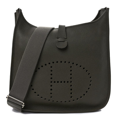 Hermes Taurillon Clemence Evelyne III GM Vert Olive 1 of 9