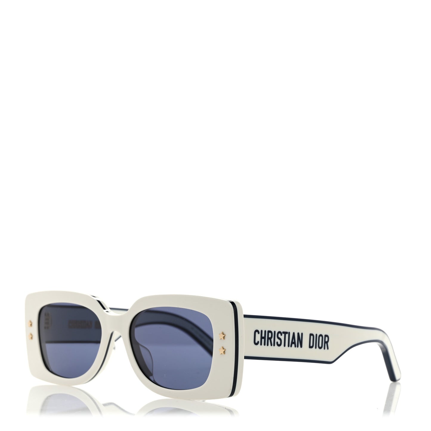 Diorpacific S1U Square Sunglasses White Blue