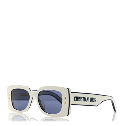 Christian Dior Diorpacific S1U Square Sunglasses White Blue 1 of 8