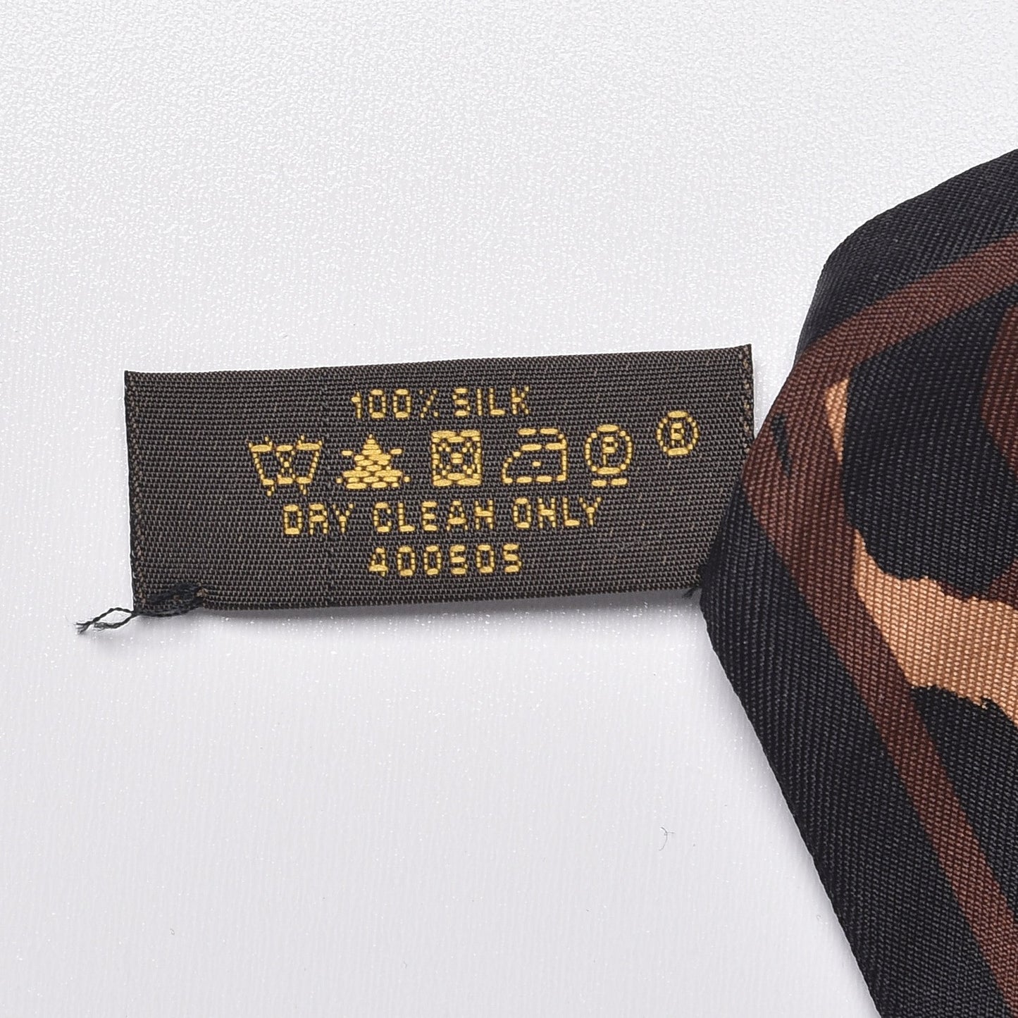 Silk Leopard Bandeau Scarf Marron