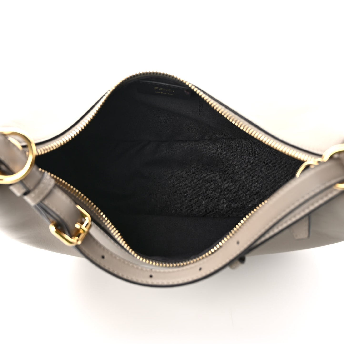 Vitello Grace Matte Small Fendigraphy Hobo Bag Tortora