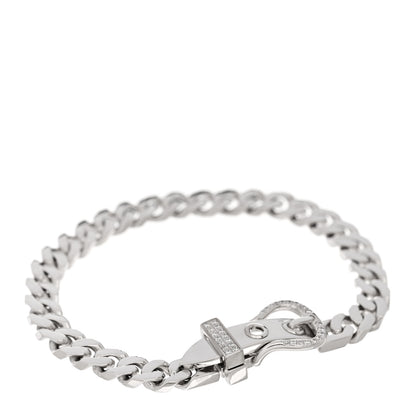 Hermes 18K White Gold Diamond TPM Boucle Sellier Bracelet ST 1 of 4