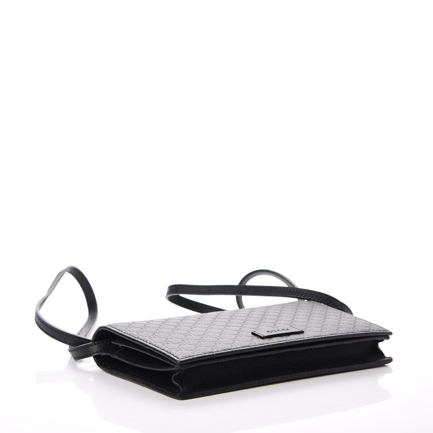 Microguccissima Crossbody Wallet Black