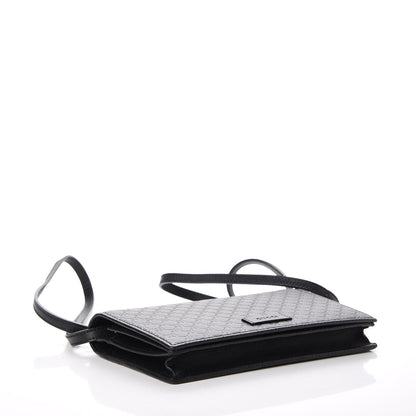 Gucci Microguccissima Crossbody Wallet Black 4 of 9