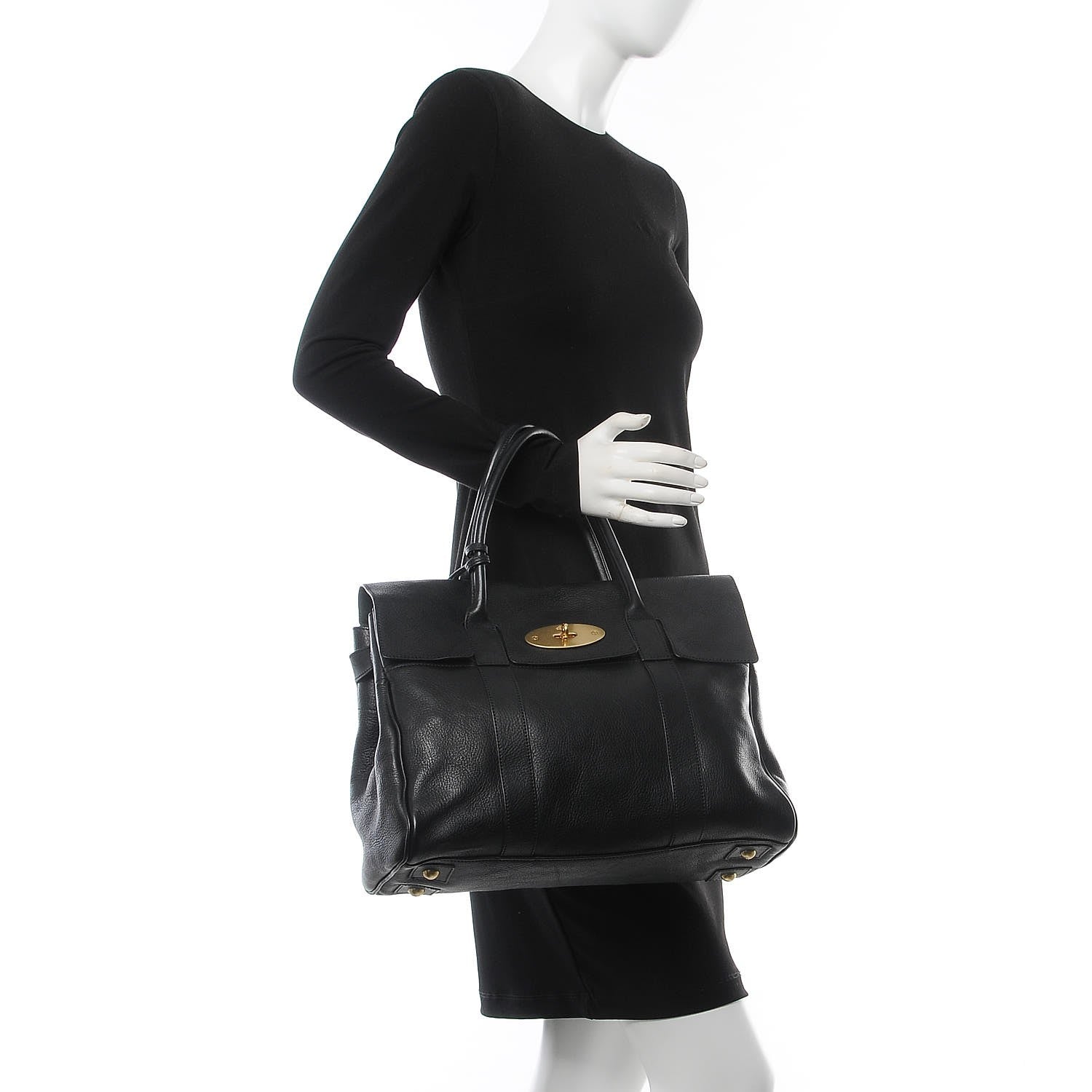 Mulberry Natural Leather Bayswater Black 2 of 27