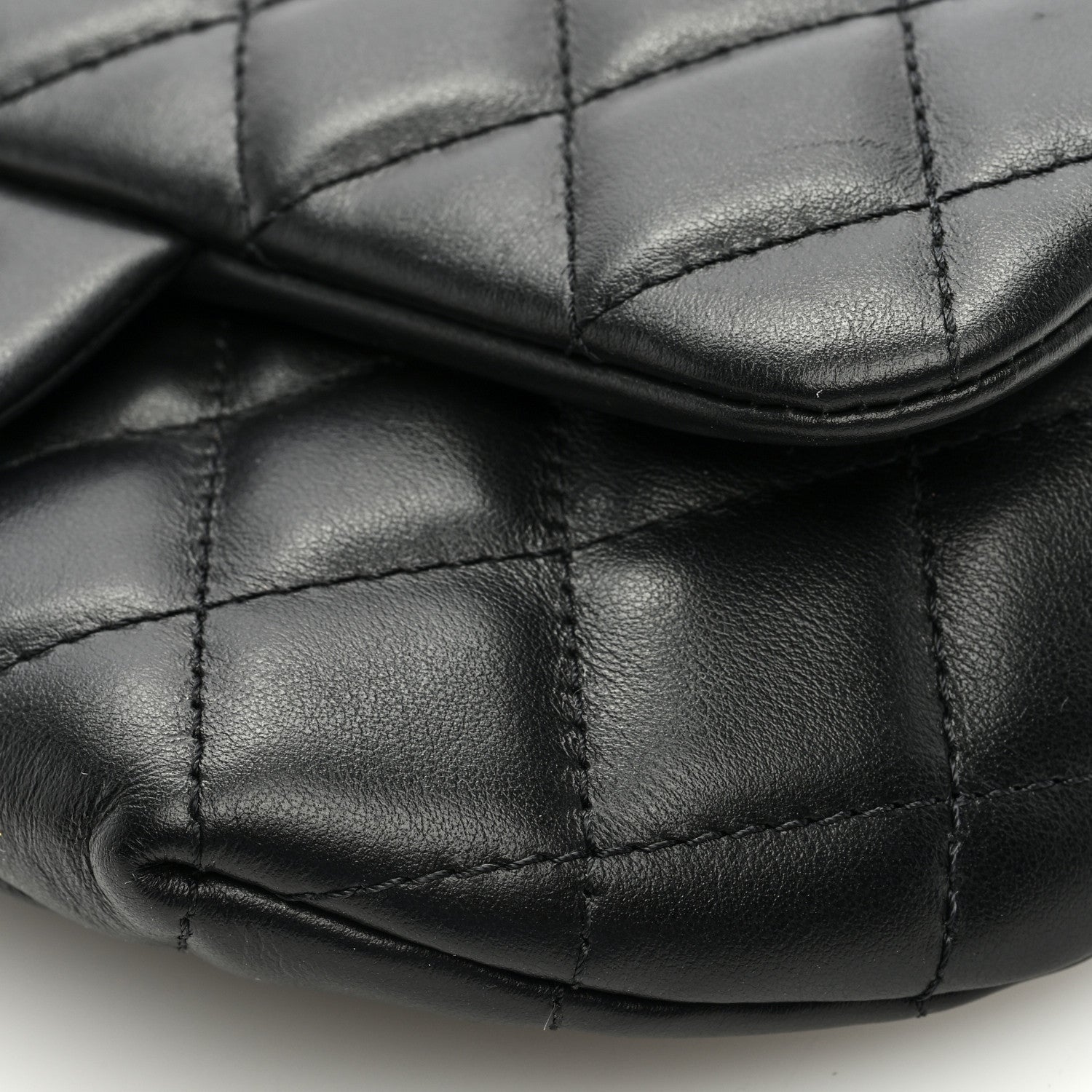 Chanel Calfskin Quilted CC Uniform Flap Belt Bag Black 9 of 9