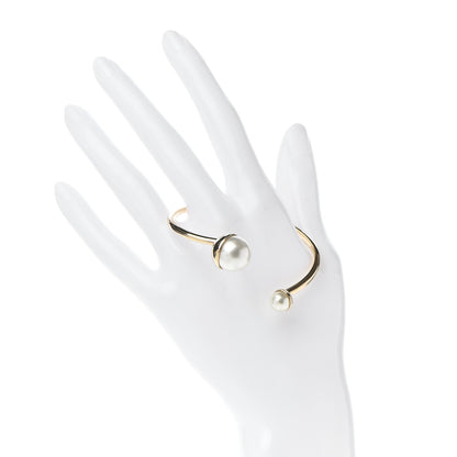 Christian Dior Metal Double Pearl Bracelet Gold 2 of 5