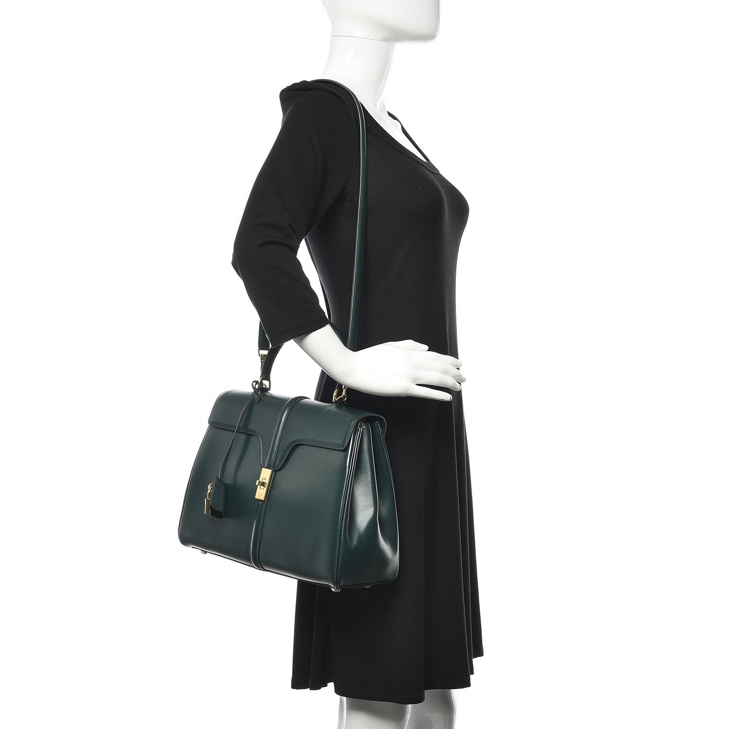 Celine Satinated Calfskin Medium 16 Top Handle Bag Amazone 2 of 11