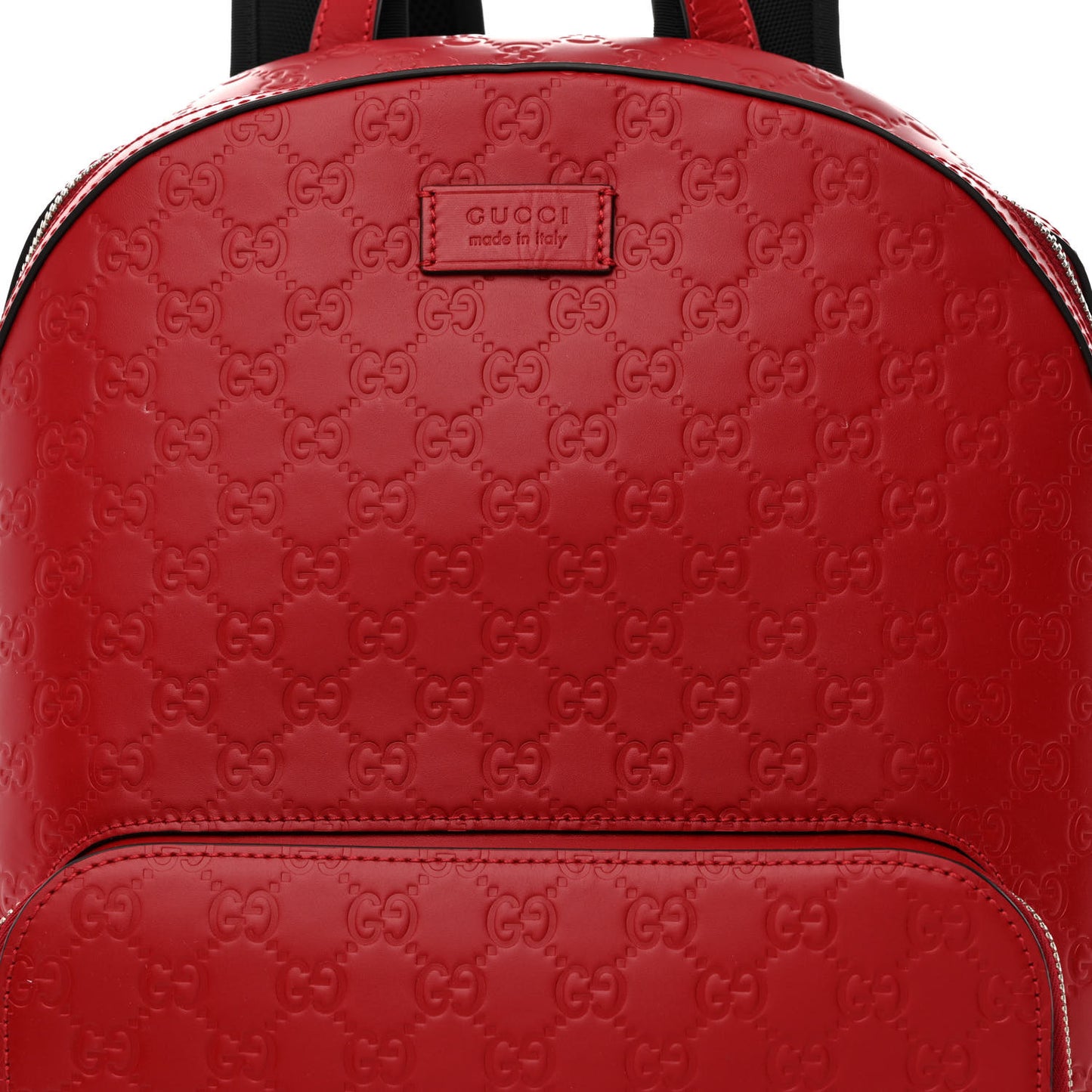 Guccissima Signature Day Backpack Hibiscus Red