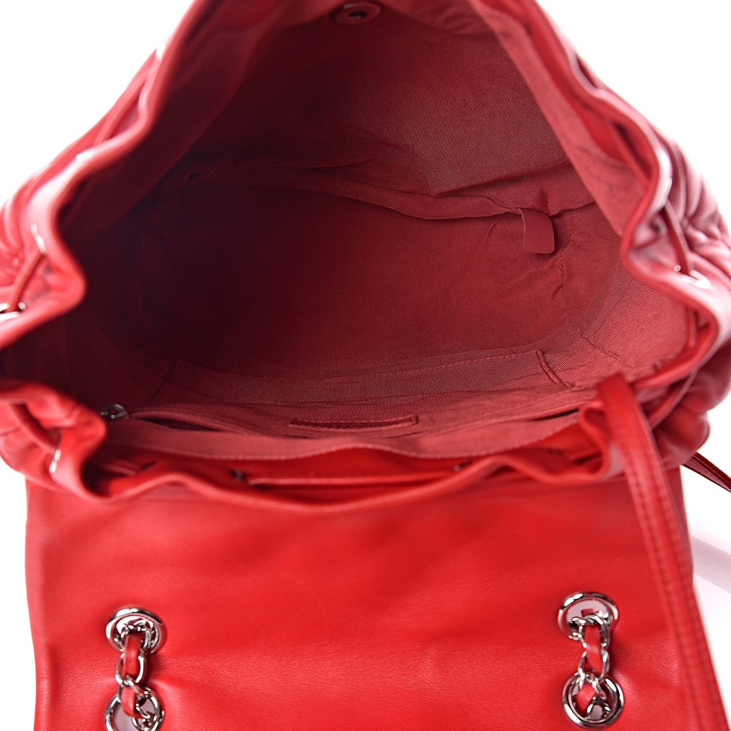 Lambskin Quilted Large Urban Spirit Backpack Red