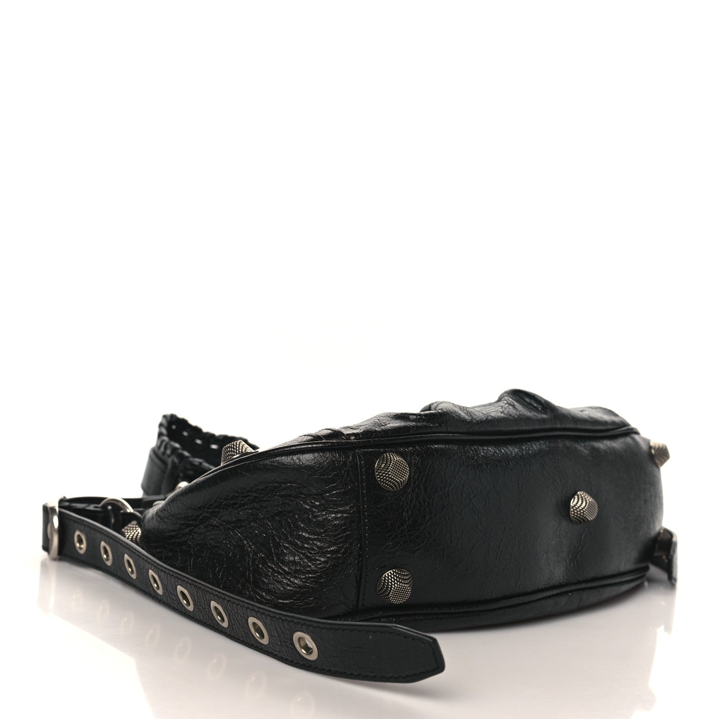 Agneau Arena Small Le Cagole Shoulder Bag Black