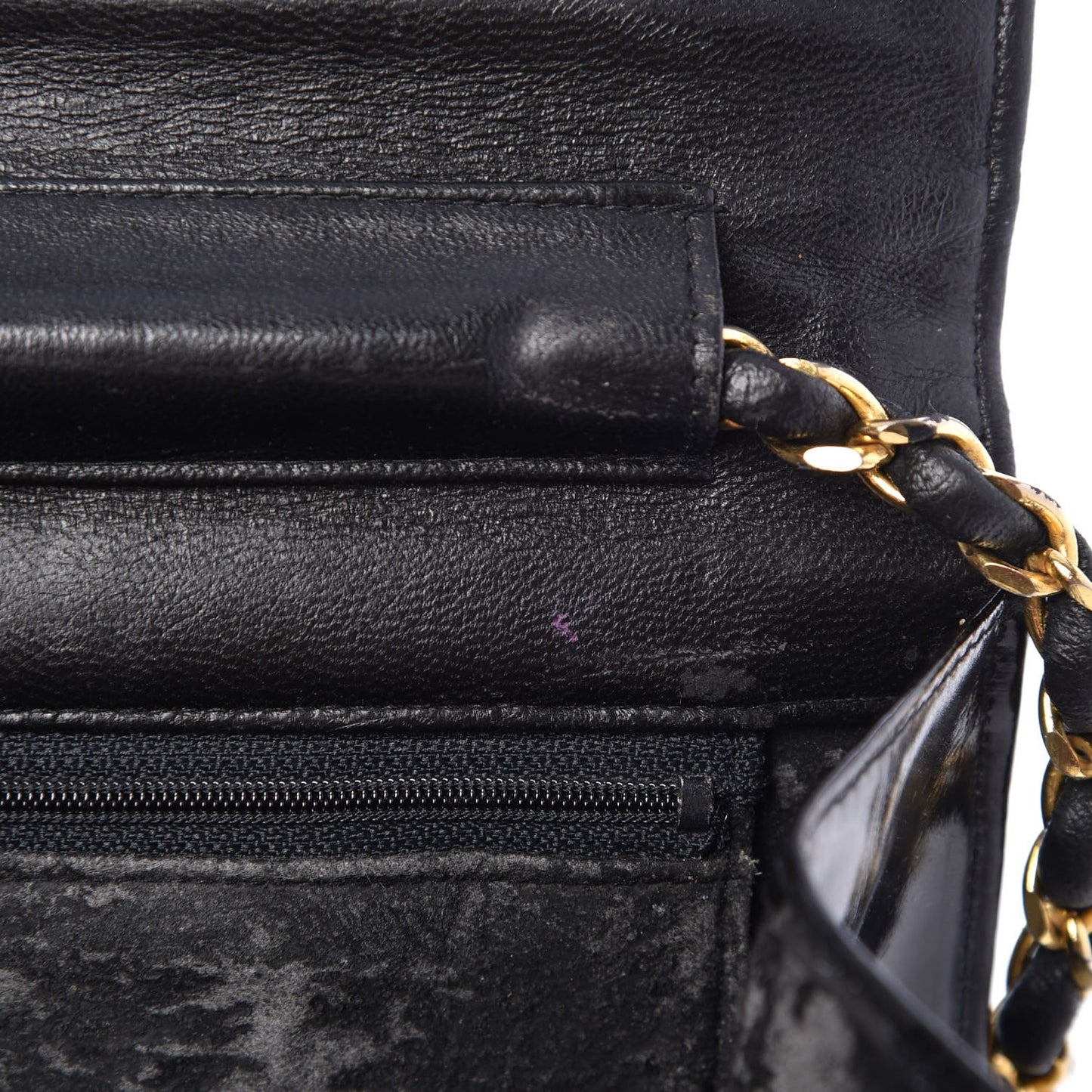 Patent Small Single Flap Black