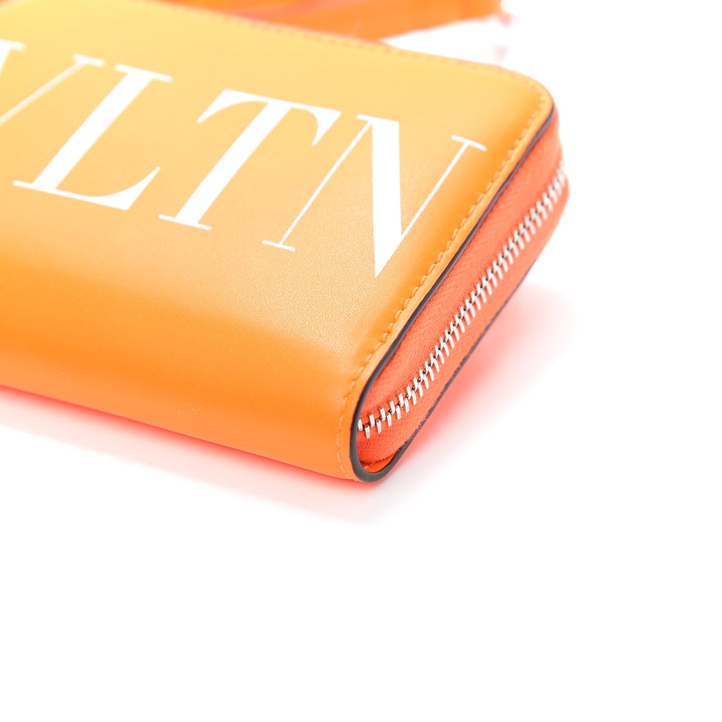 Vitello VLTN Neck Strap Wallet Arancio