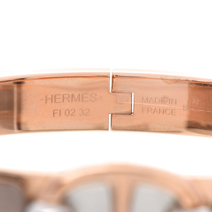 Hermes Enamel Mini Clic Chaine d'Ancre Bracelet PM Marron Glace 3 of 5