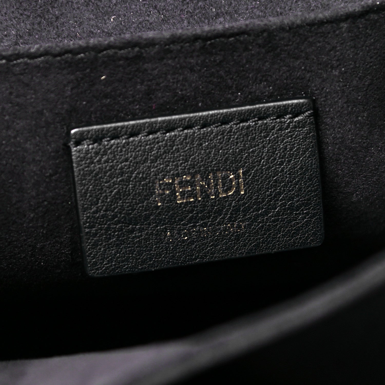 Fendi Vitello Liberty Scalloped Studded Kan I Shoulder Bag Black 6 of 8