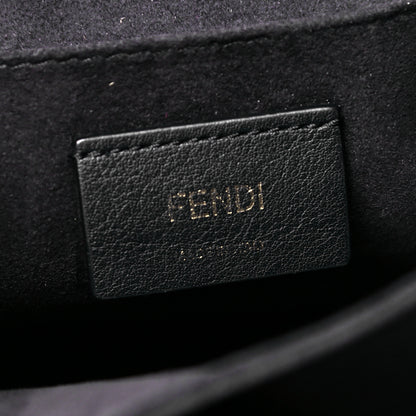 Fendi Vitello Liberty Scalloped Studded Kan I Shoulder Bag Black 6 of 8