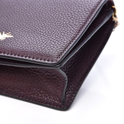 Christian Dior Grained Calfskin D-Bee Crossbody Burgundy 10 of 11