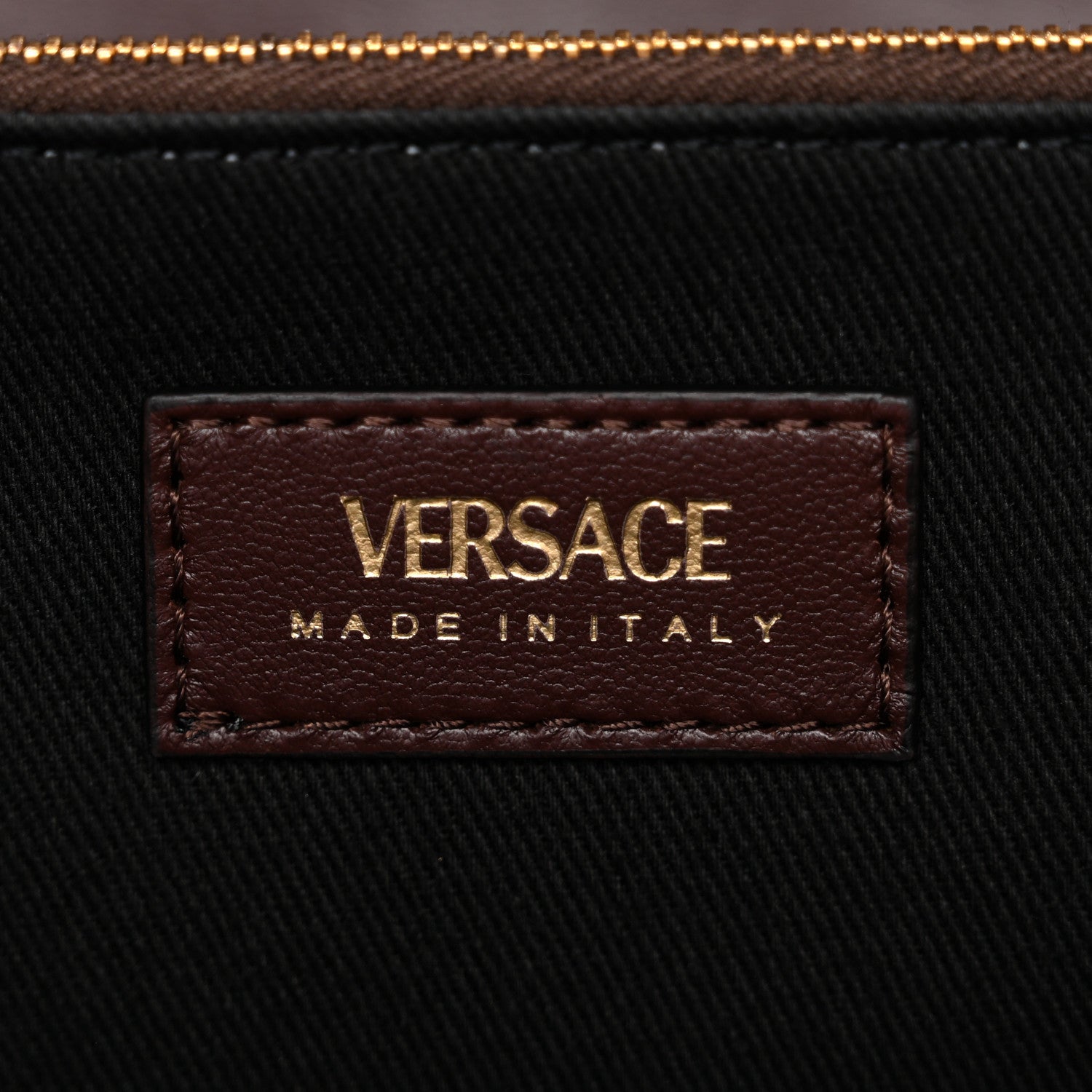 Versace Lambskin Quilted Medusa Wallet On Chain Crossbody Chocolate 6 of 10