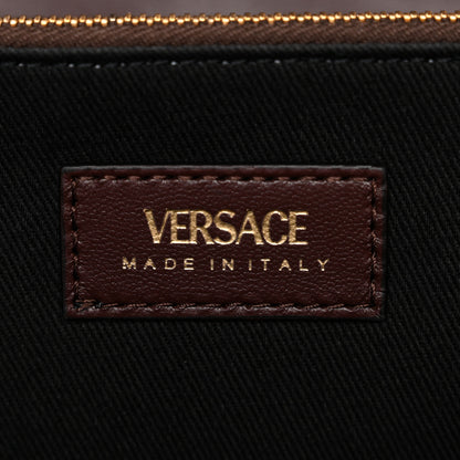Versace Lambskin Quilted Medusa Wallet On Chain Crossbody Chocolate 6 of 10
