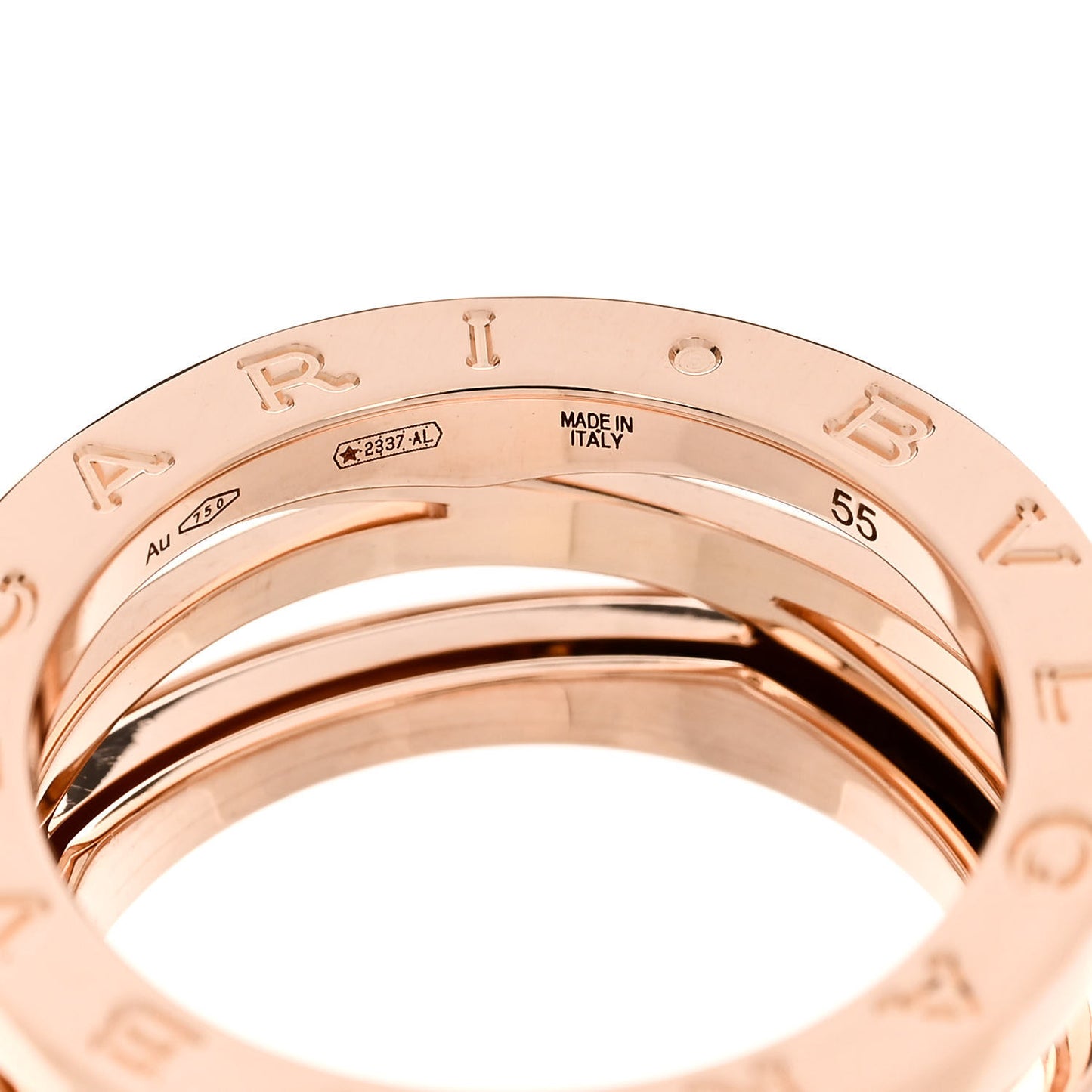 18K Rose Gold B.Zero1 Legend Three-Band Ring 55 7.25