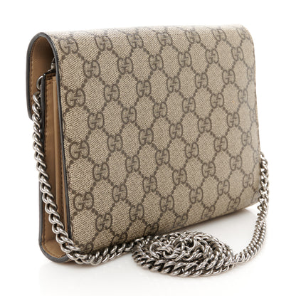 Gucci GG Supreme Monogram Mini Dionysus Chain Wallet Beige Taupe 3 of 11