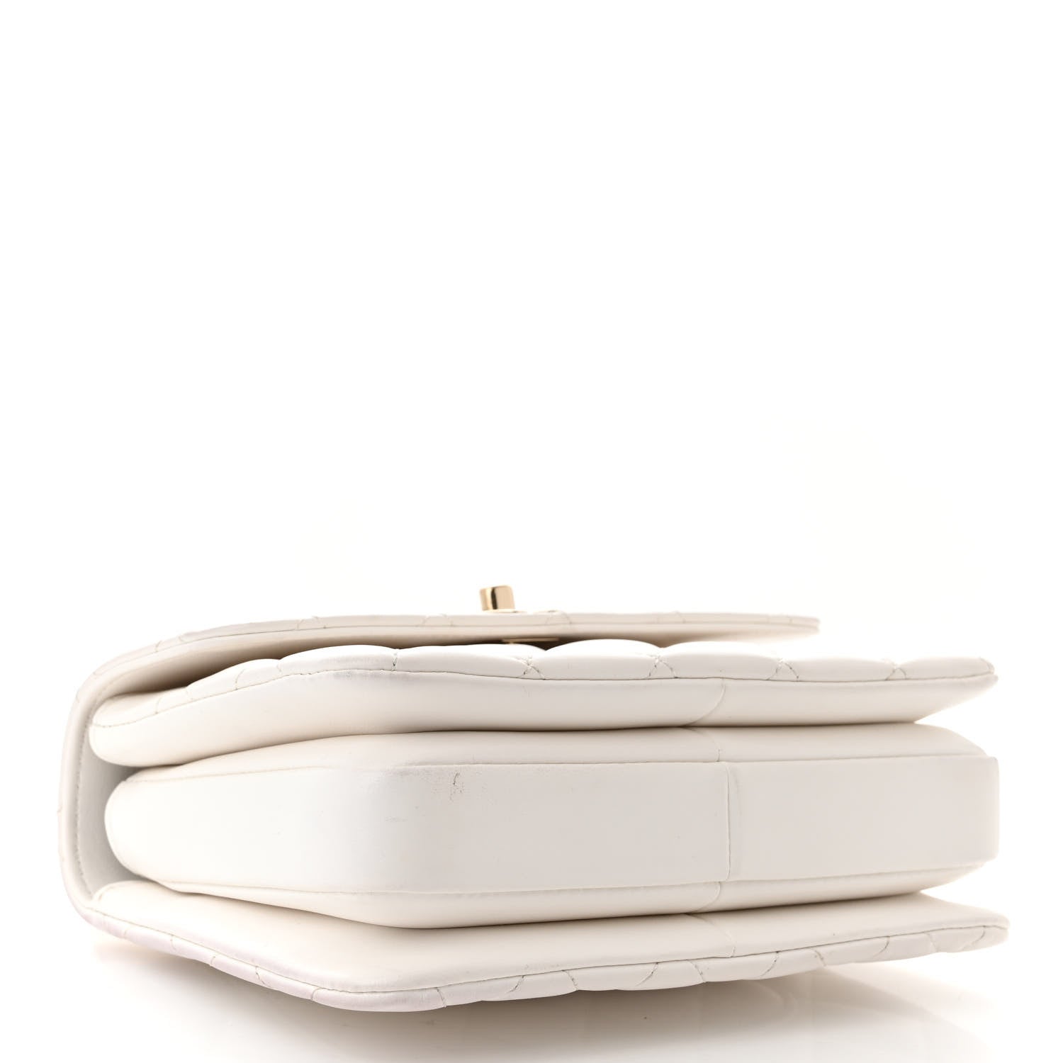 Chanel Lambskin Lacquered Quilted Mini Trendy CC Dual Handle Flap Bag White 4 of 15