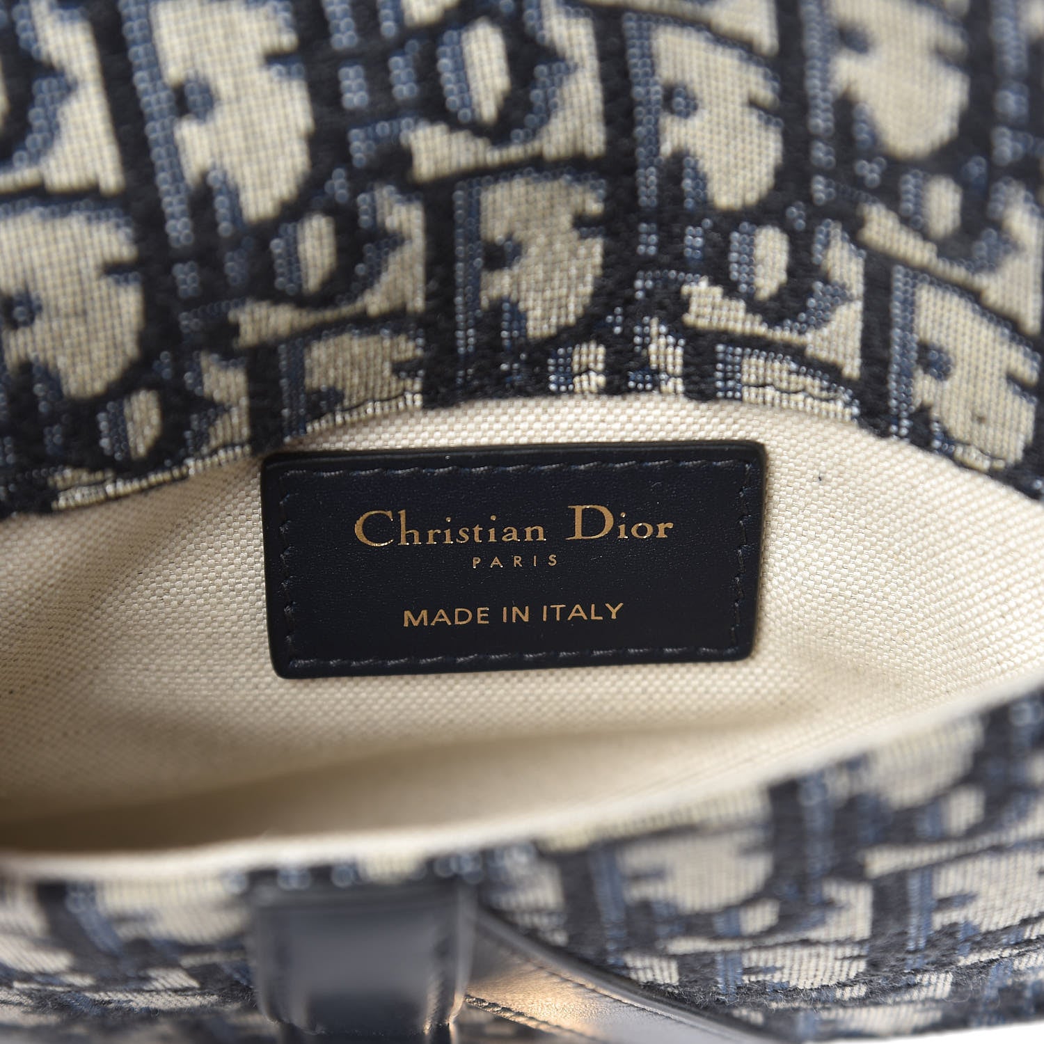 Christian Dior Oblique Saddle Belt Bag Blue 8 of 9