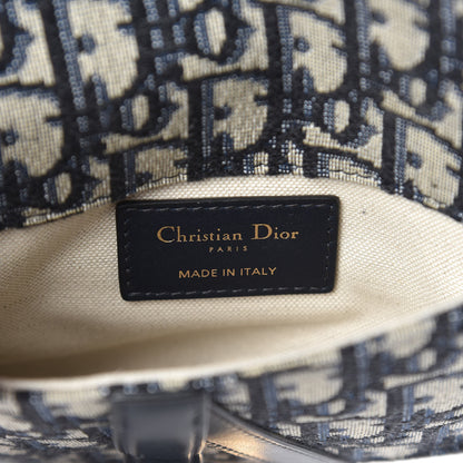 Christian Dior Oblique Saddle Belt Bag Blue 8 of 9