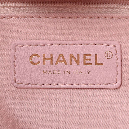 Chanel Straw Lurex Large Deauville Tote Pink 8 of 10