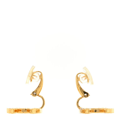 Chanel Metal Scarab CC Clip On Earrings Gold 3 of 4