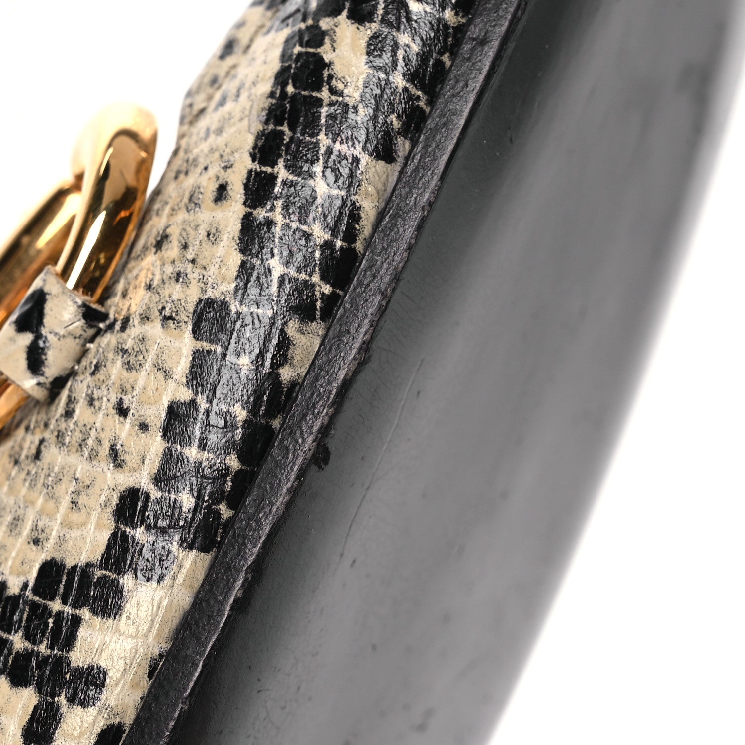 Gucci Calfskin Snakeskin Embossed Charlotte Horsebit 55mm Ankle Boots 37 Multicolor 13 of 15
