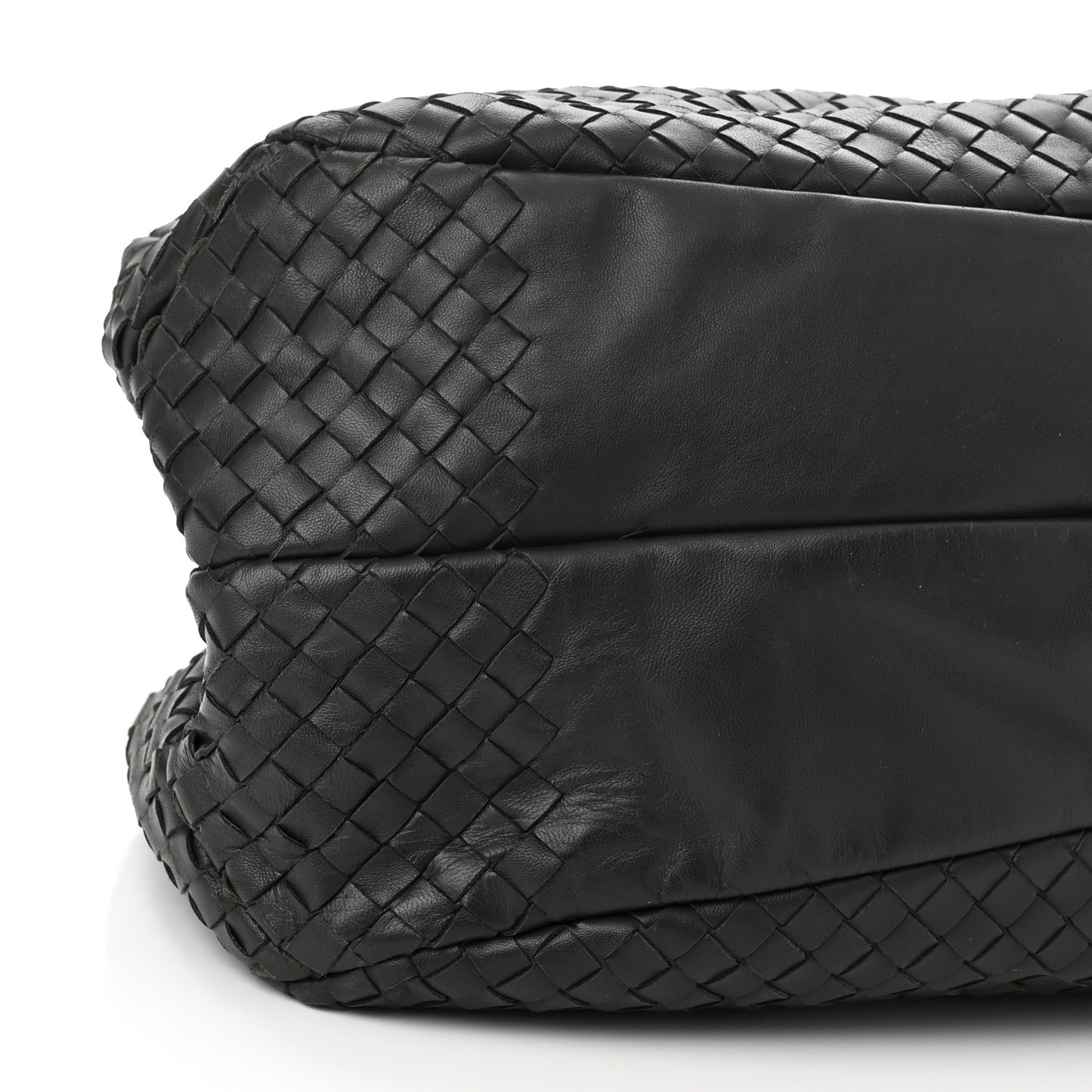 Nappa Intrecciato Medium Campana Hobo Black