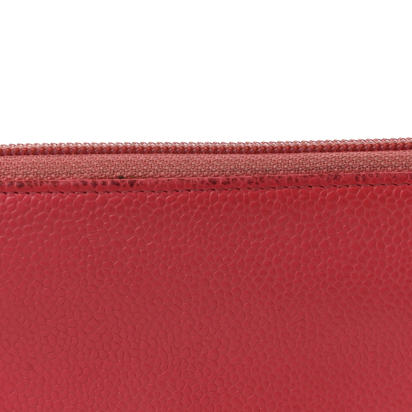 Caviar Large Timeless CC Zip Around Wallet Pink