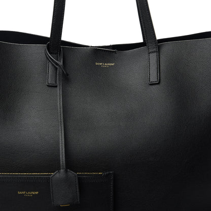 Saint Laurent Calfskin Large Shopping Tote Black 10 of 14