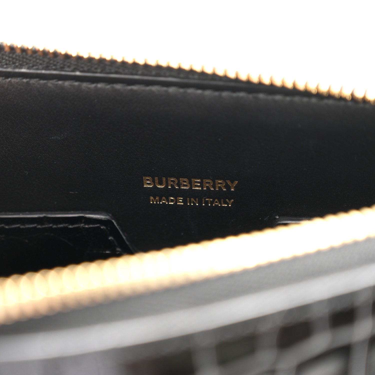 Burberry Calfskin Alligator Embossed Mini TB Shoulder Bag Black 6 of 9