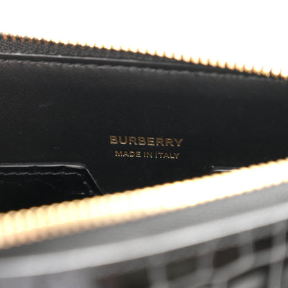 Burberry Calfskin Alligator Embossed Mini TB Shoulder Bag Black 6 of 9