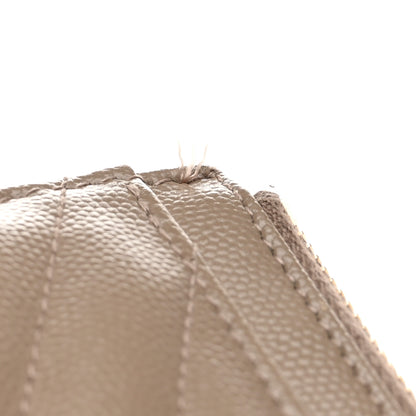 Saint Laurent Grain De Poudre Chevron Monogram Bill Pouch Dusty Grey 8 of 8