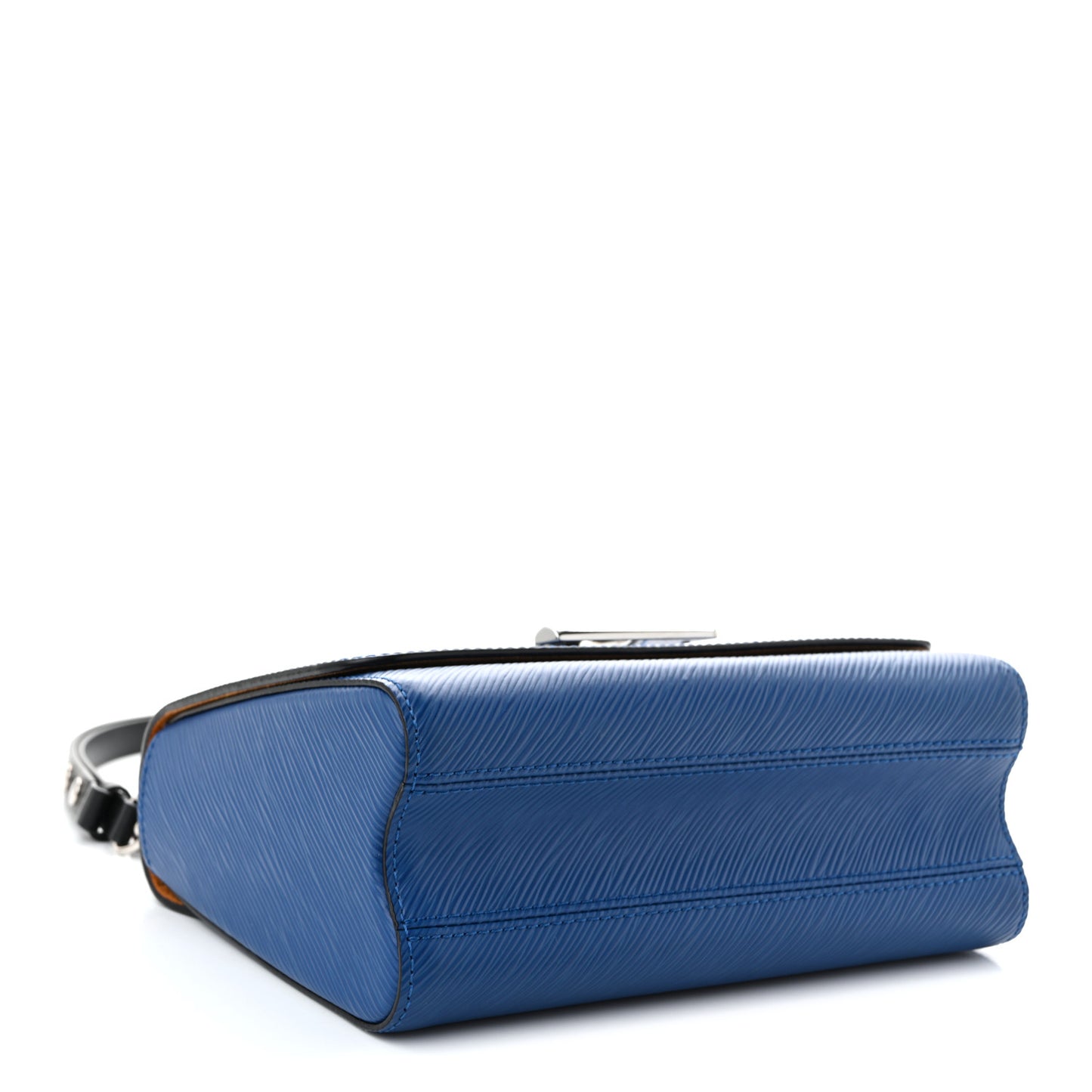 Epi Twist Braided Strap Shoulder Bag MM Bleu Roi